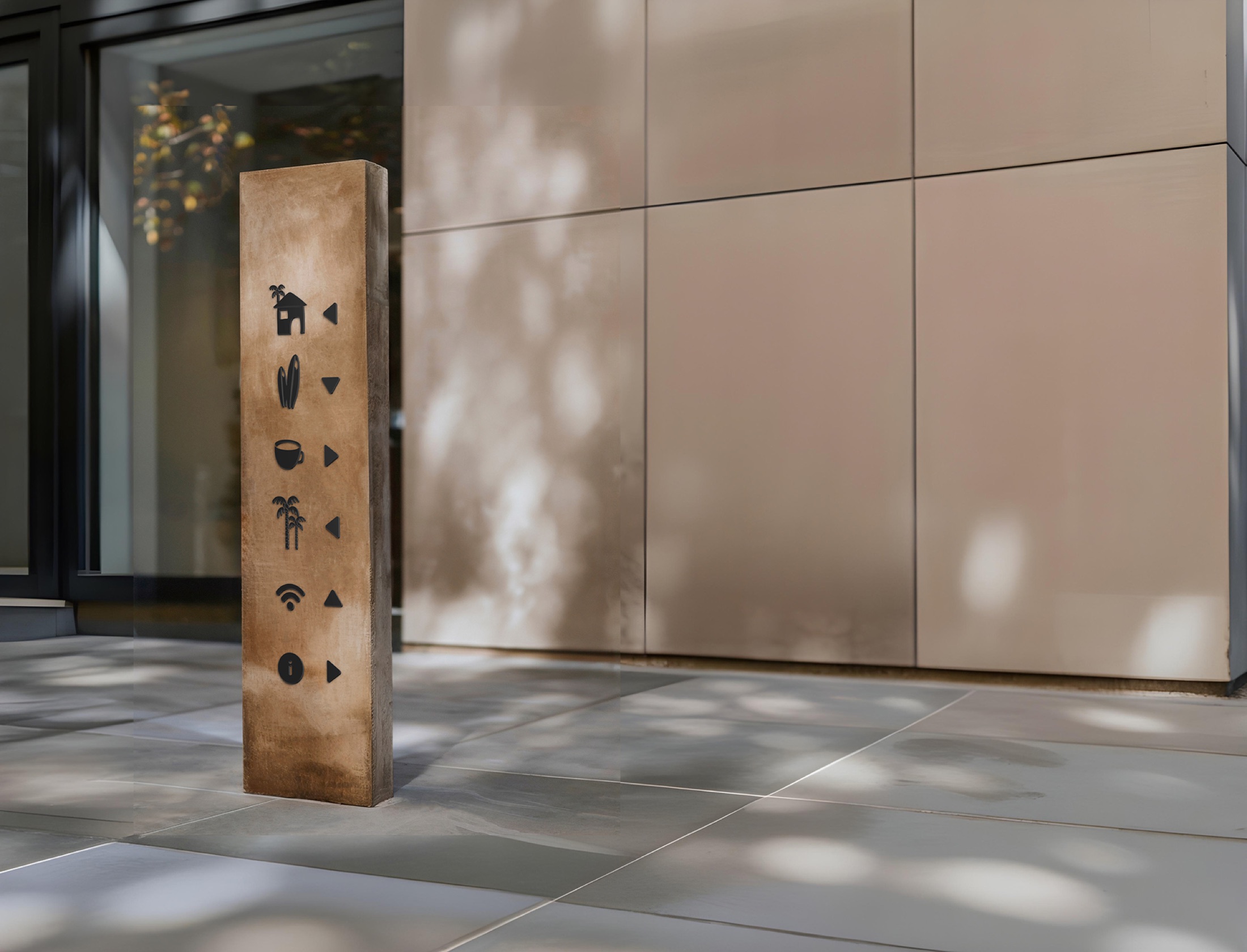 Eviza Vibes: exterior sign — Portfolio visual / Scarlet Royal